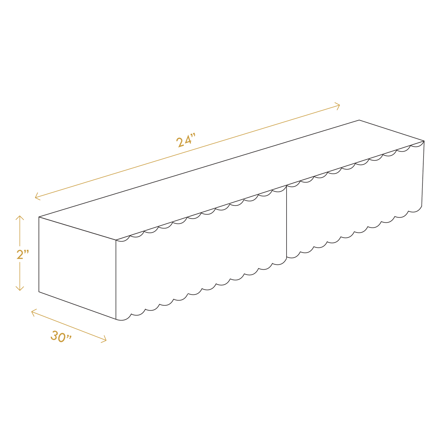 Floating Fluted Shelf