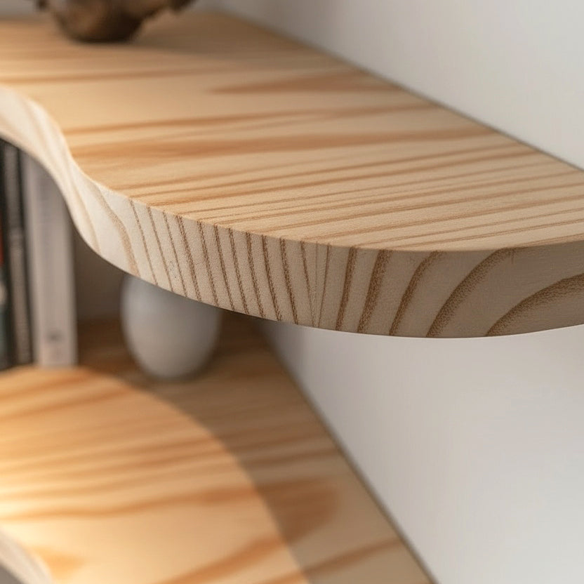 Wavy-Edge Floating Shelf Set (4-Piece)