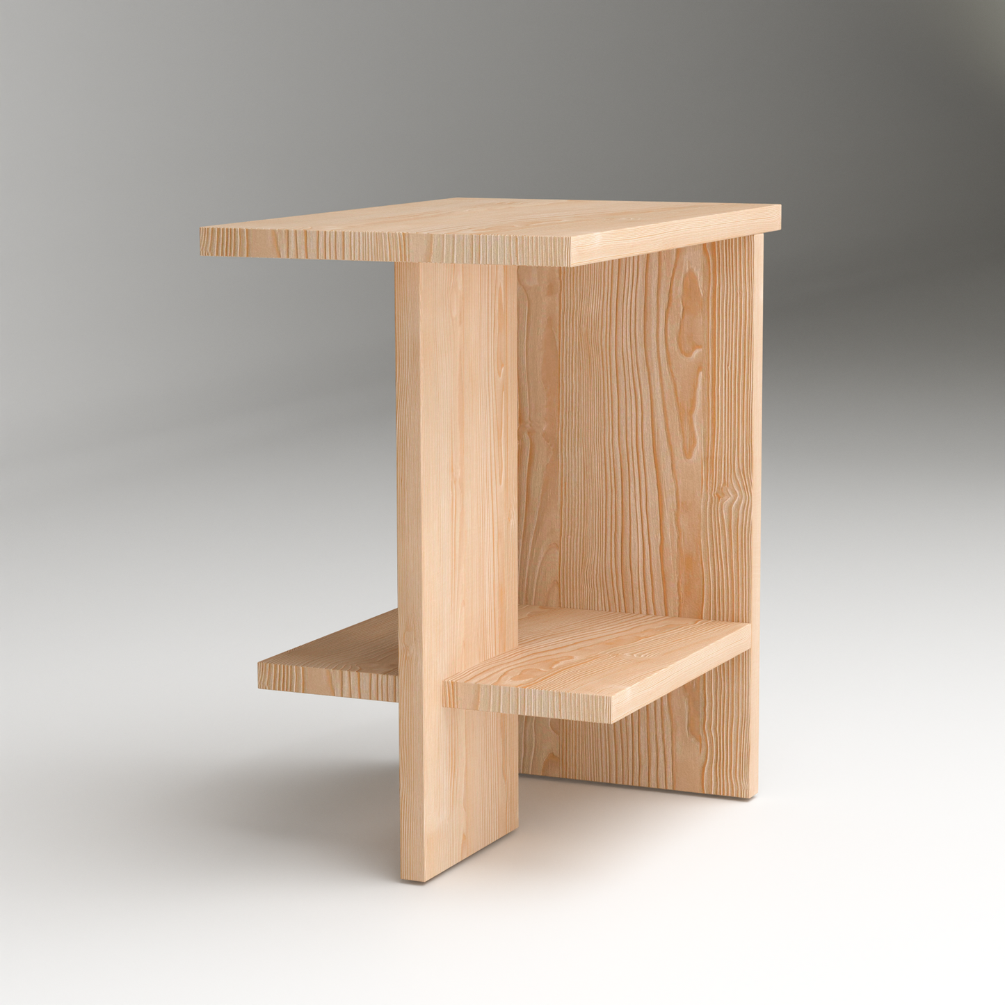 A Good Life minimalist quiet nightstand made of light natural wood with a simple modern design