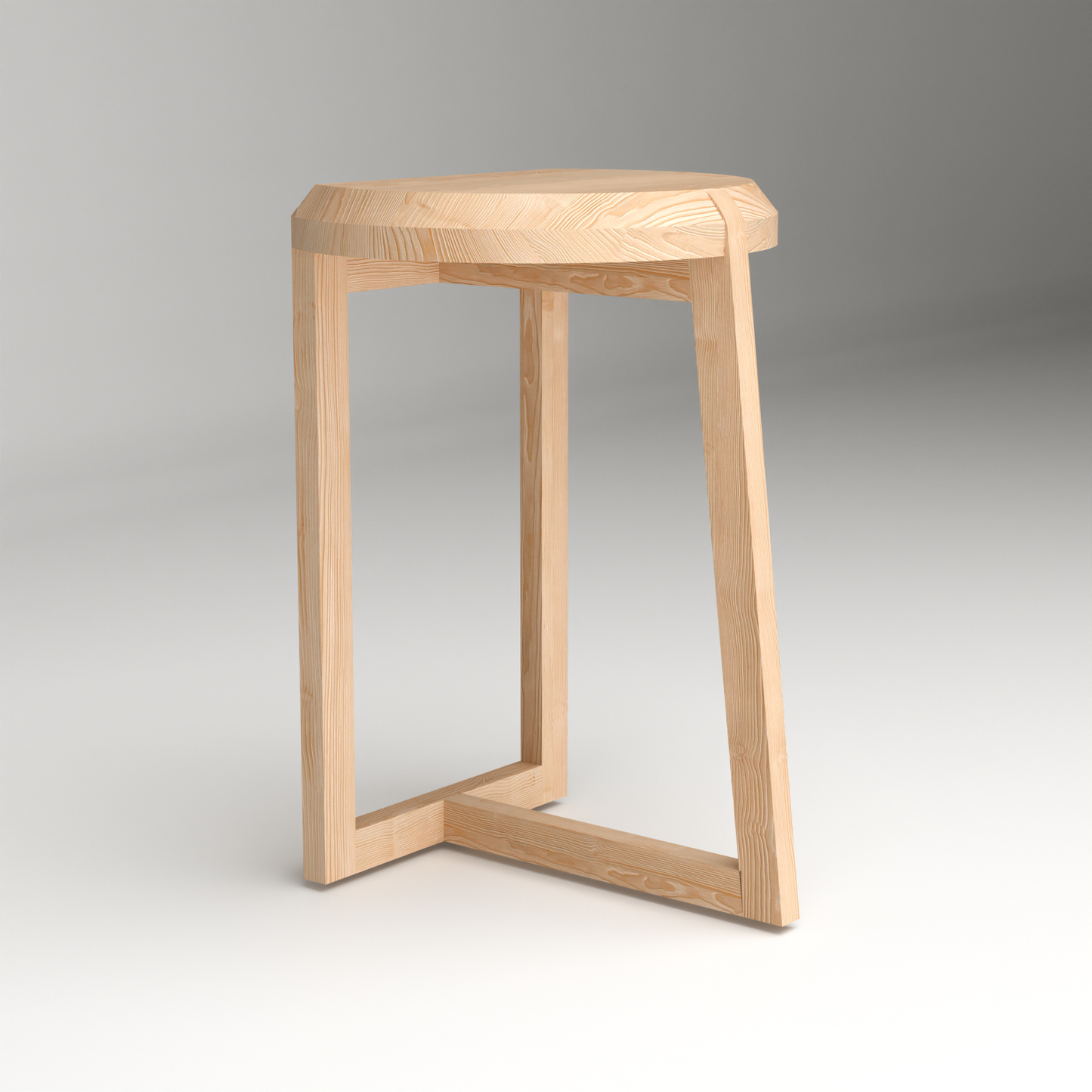 A Good Life minimalist wooden nesting tables side table with modern geometric design