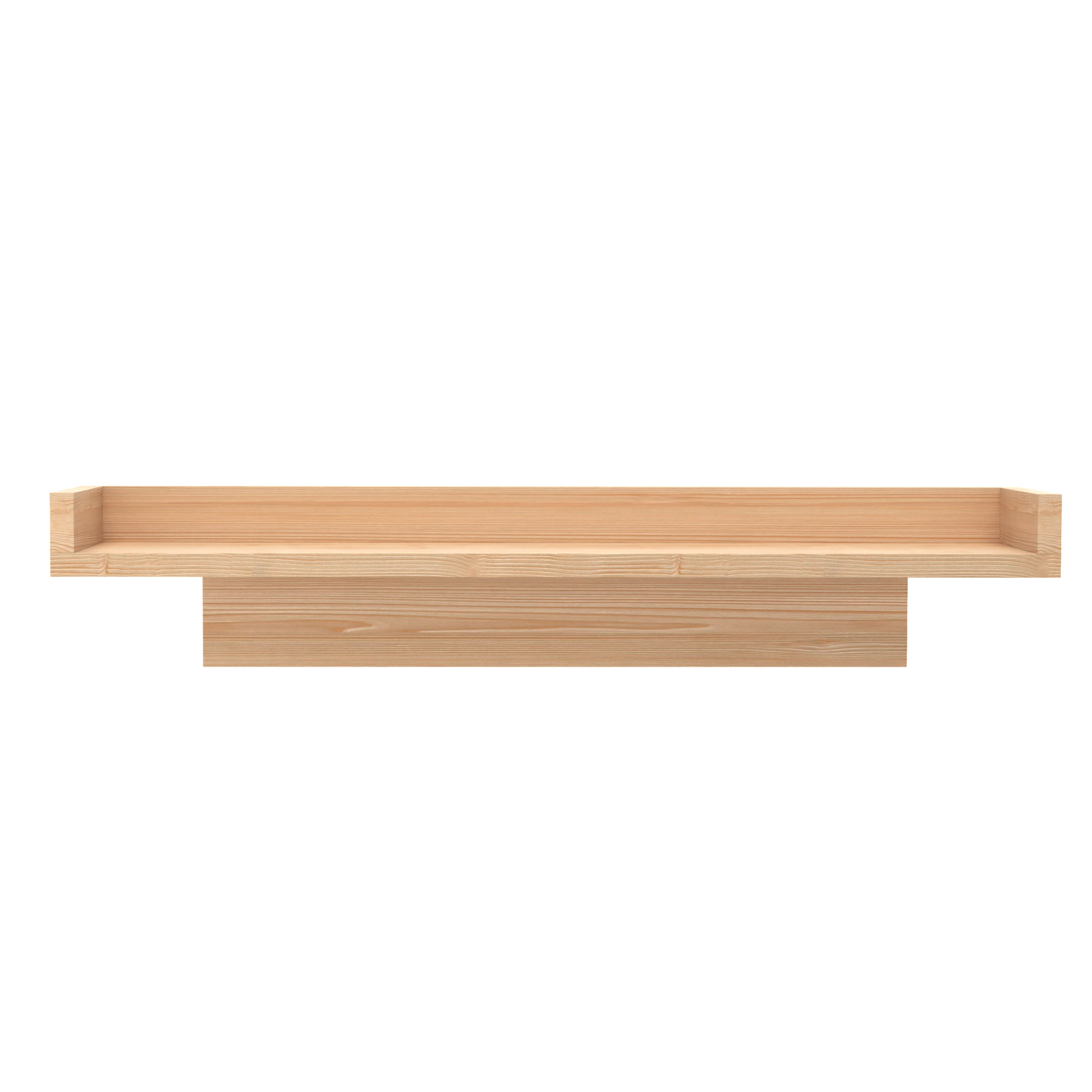 A Good Life pine wood balcony shelf with a minimalist design and natural finish