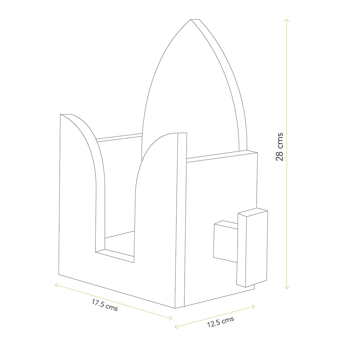 Scandinavian handcrafted iron holder stand - eco-friendly reclaimed pine wood storage