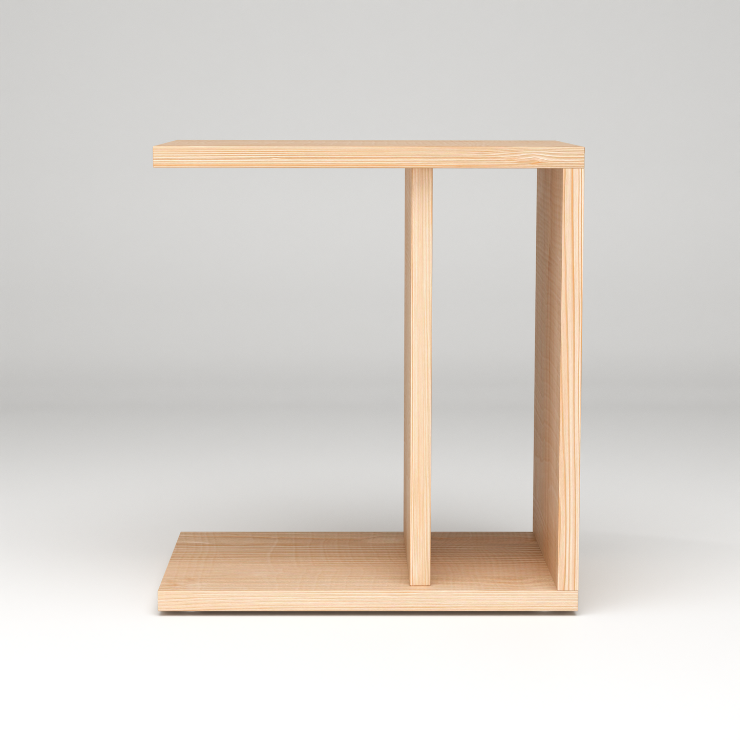 A Good Life solid pinewood still nightstand with minimalist open design and natural wood finish