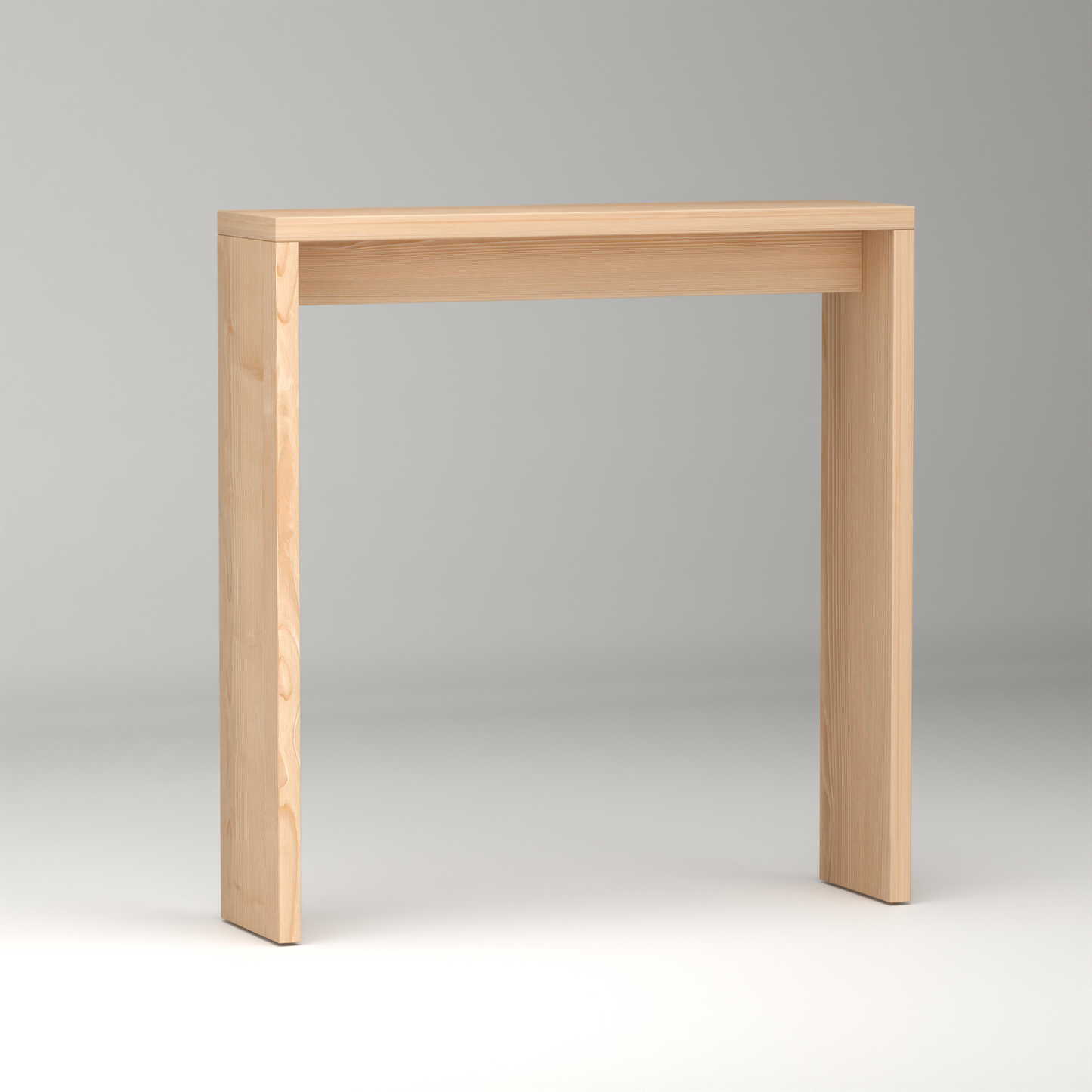 A Good Life solid wood narrow hallway table with a simple natural finish and clean lines