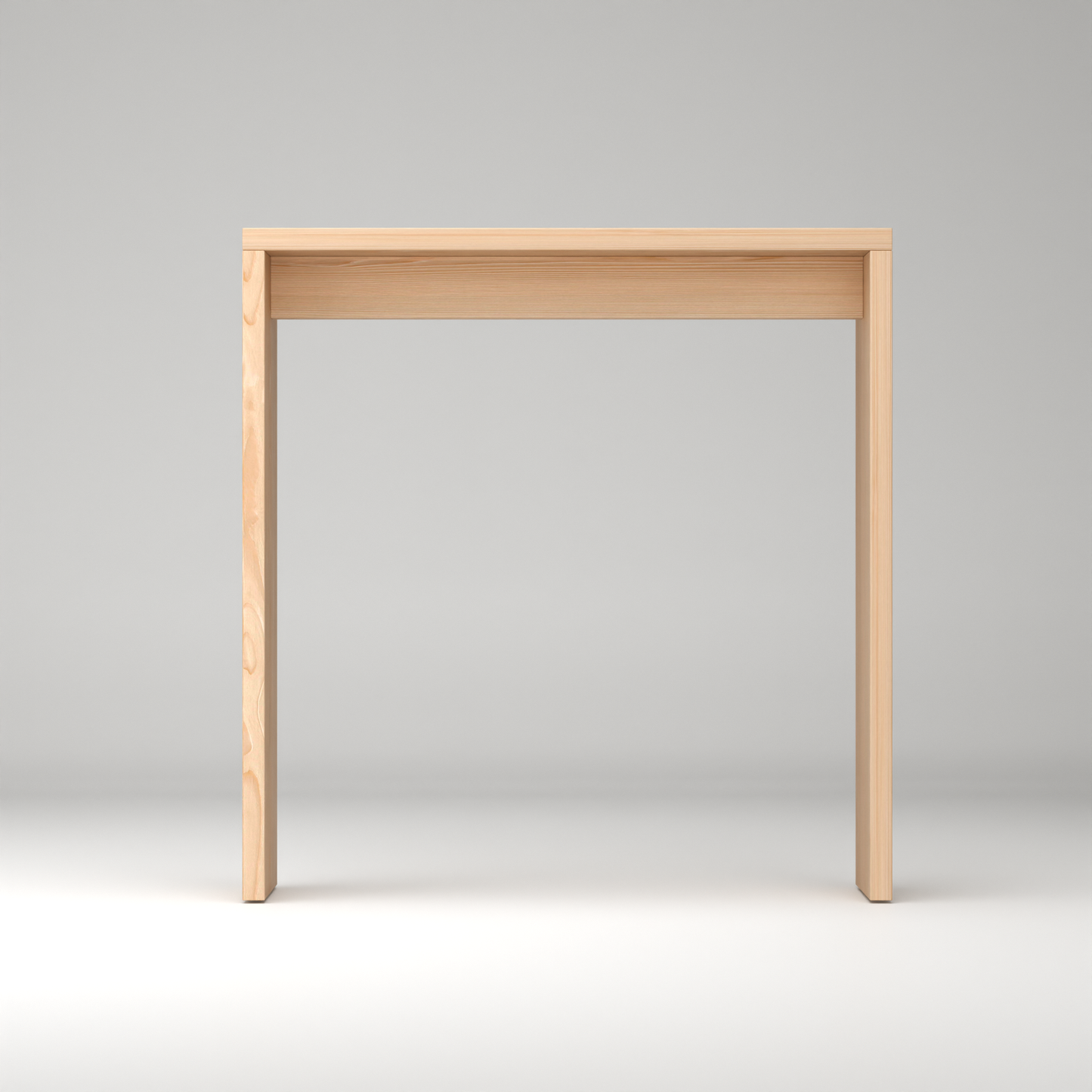 A Good Life solid wood narrow hallway table with a minimalist natural finish and clean lines