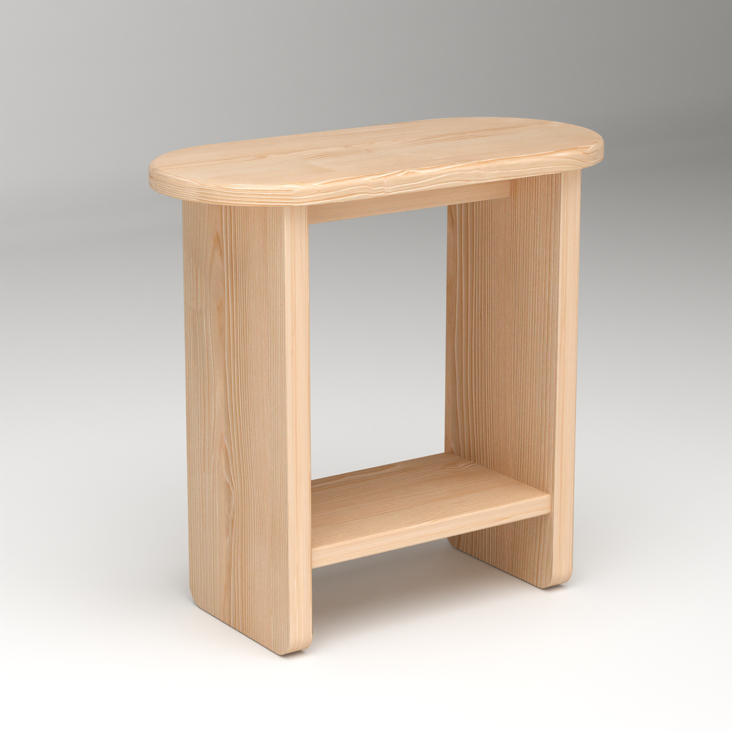 A Good Life solid pine wood nightstand - SOMA with natural finish and open lower shelf