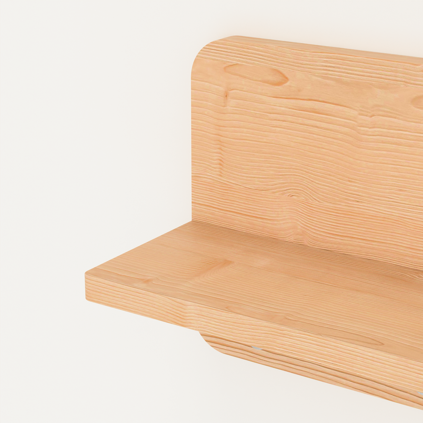 A Good Life minimalist key shelf made of light natural wood with smooth rounded edges