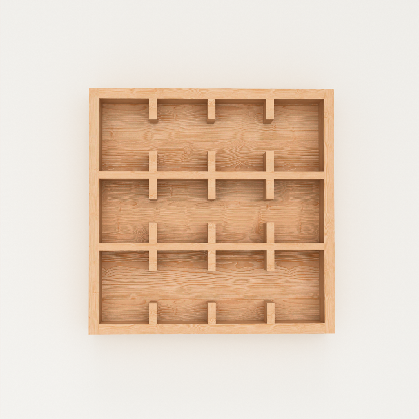A Good Life minimalist wooden mug rack with a natural wood finish and multiple slots for mugs