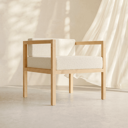 Kosho Pinewood Lounge Chair, a dedicated reading and unwind corner for young professionals in India