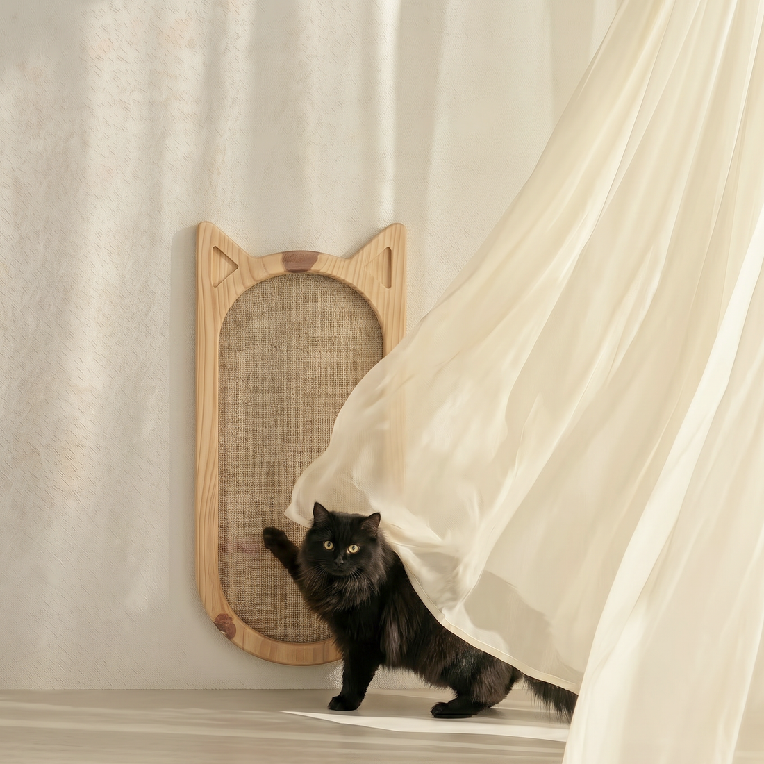 Solid pinewood cat scratcher built to last, A Good Life