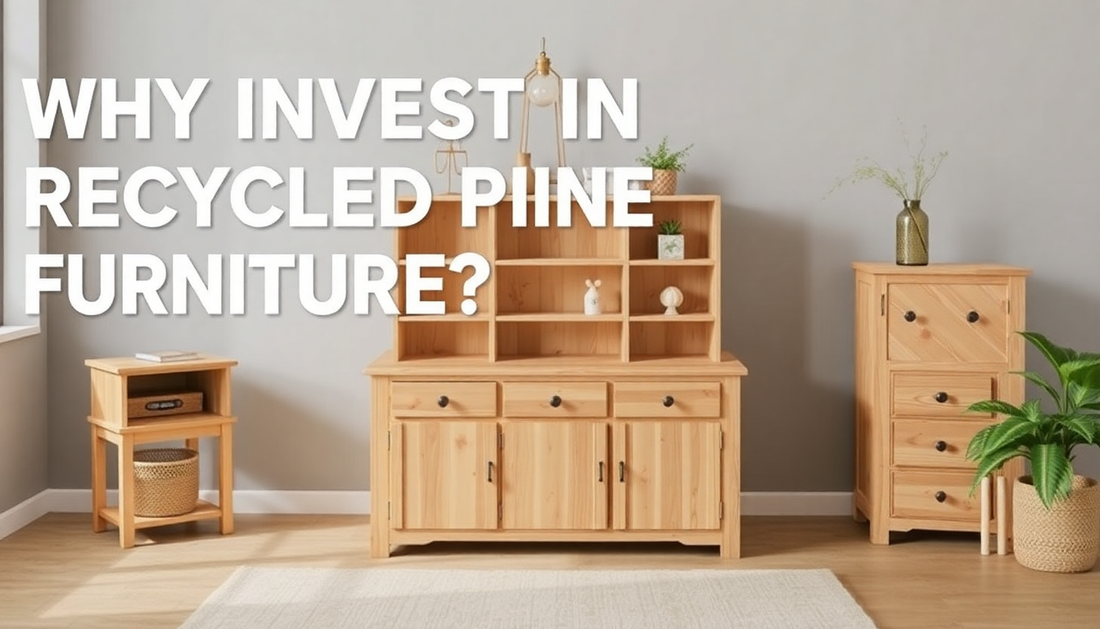 Why Invest in Recycled Pine Furniture with stylish sustainable wooden cabinets and drawers in a cozy room