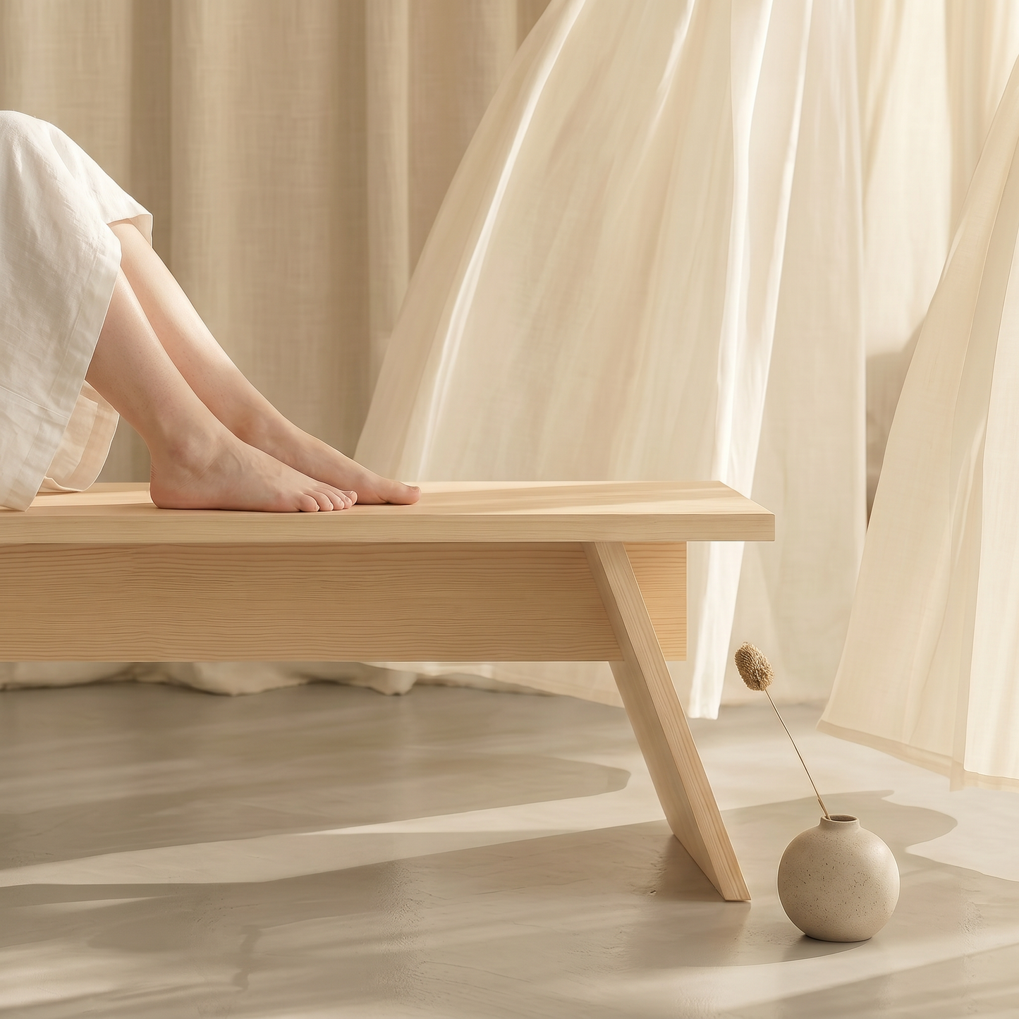 Kosho Pinewood Bench