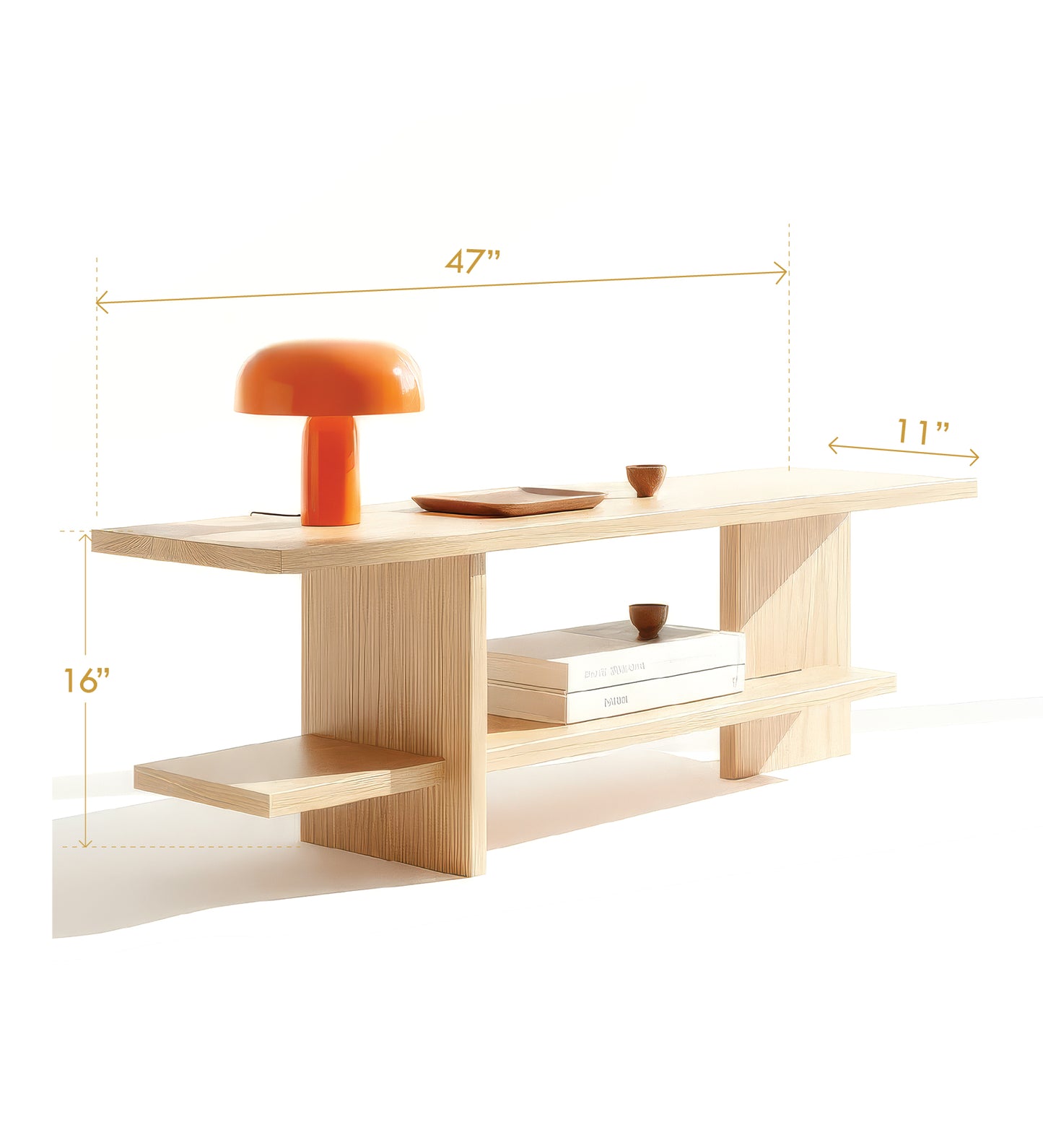 Minimalist Quiet Pinewood Console Table | Entryway Furniture