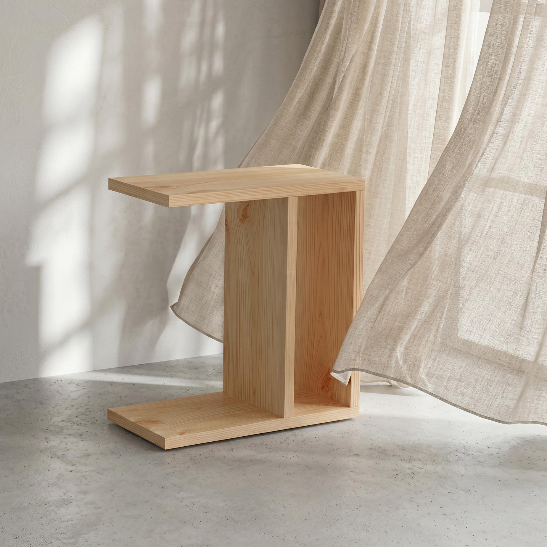 Top surface detail of Nami Nightstand in solid pinewood — A Good Life