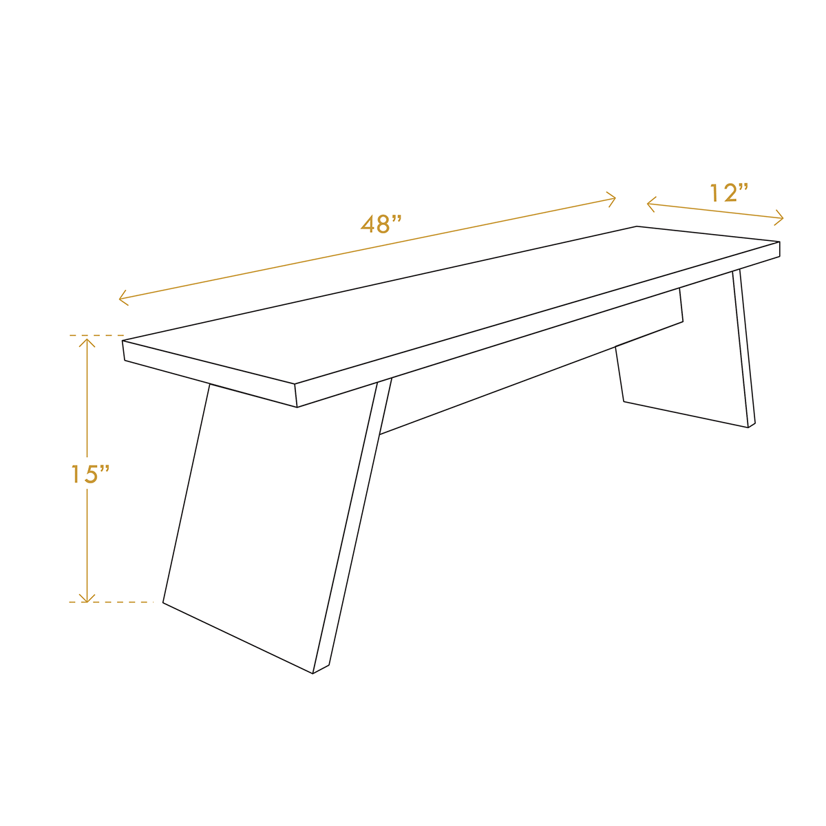 Bedside Bare Edge bench in pinewood minimalist style with timeless appeal and organic charm