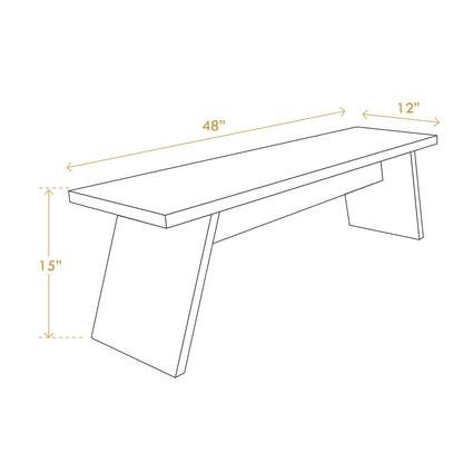 Bedside Bare Edge bench in pinewood minimalist style with timeless appeal and organic charm