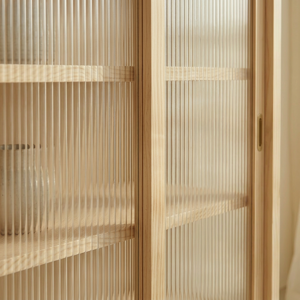 Kanso Fluted Cabinet styled in a minimal living room — A Good Life