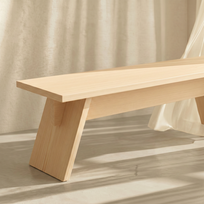 Kosho Pinewood Bench top view showing surface and proportions — A Good Life