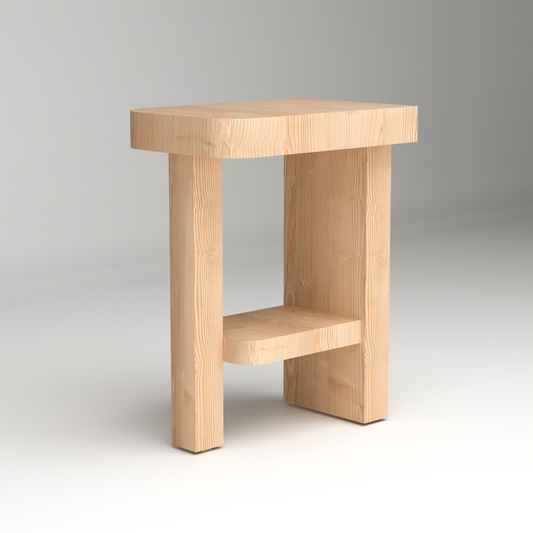 A Good Life minimalist artsy nightstand in natural light wood with a simple modern design