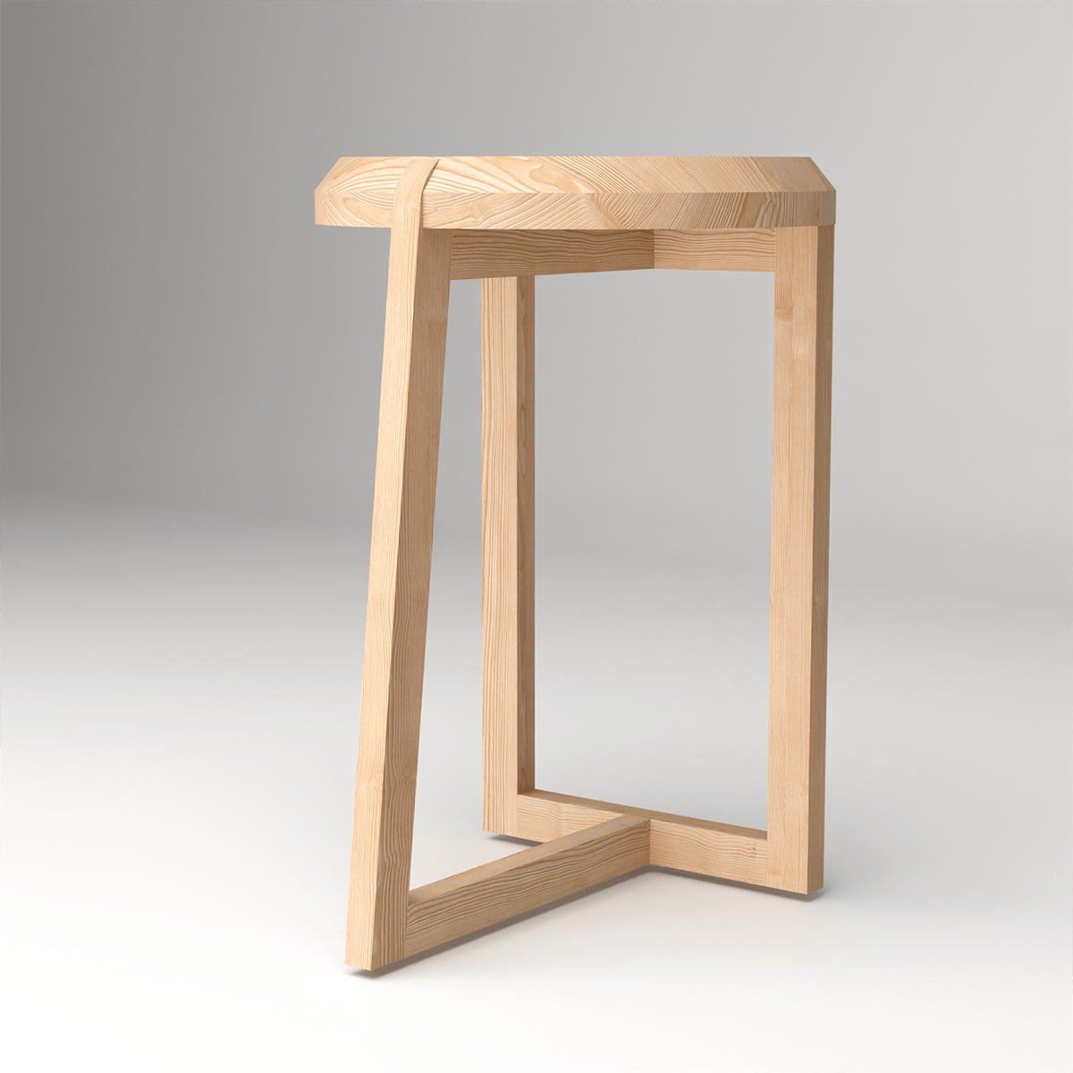 Minimalist pine wood stacking nesting tables with handcrafted artisan quality and versatility