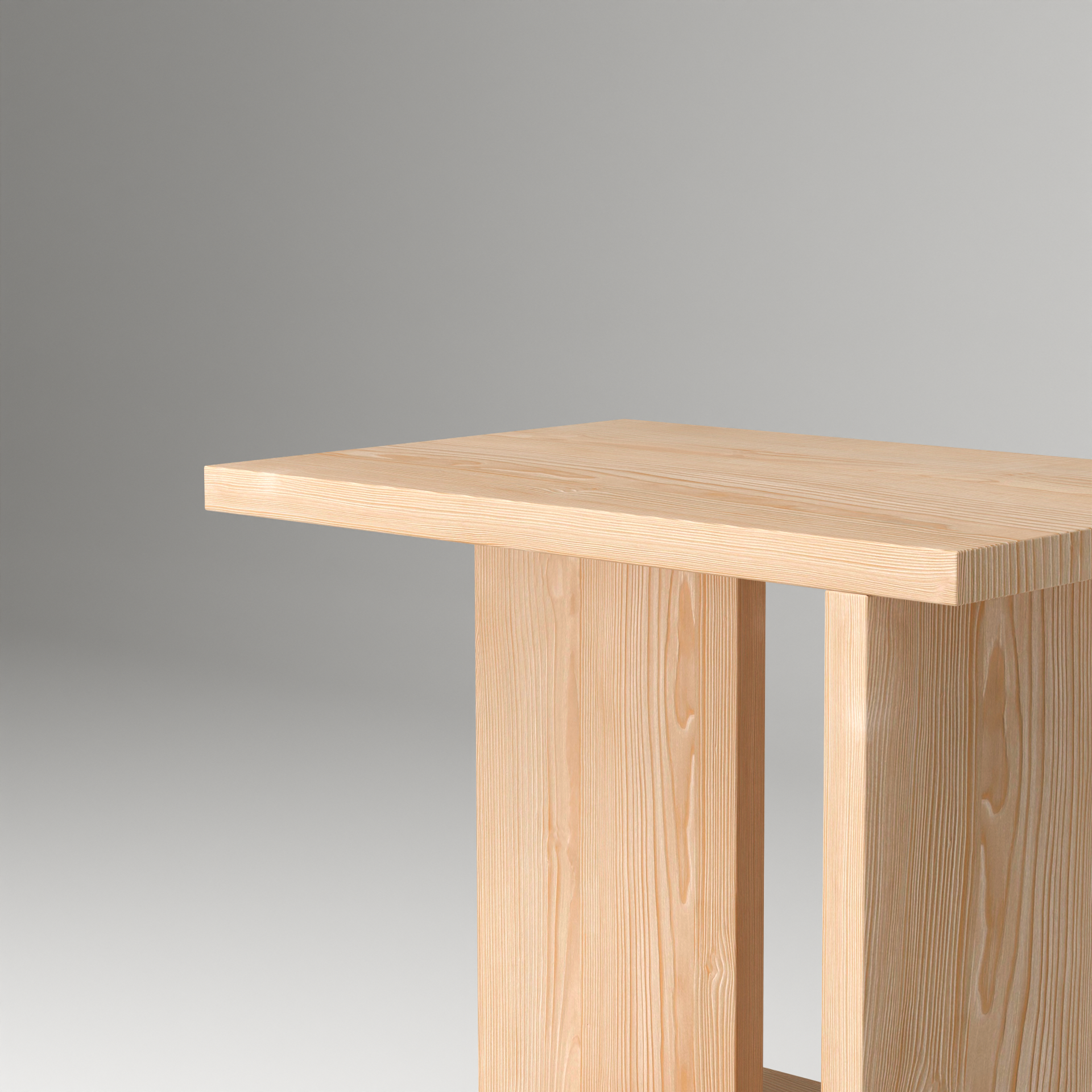 Minimalist quiet nightstand in natural wood with clean lines and simple design by A Good Life