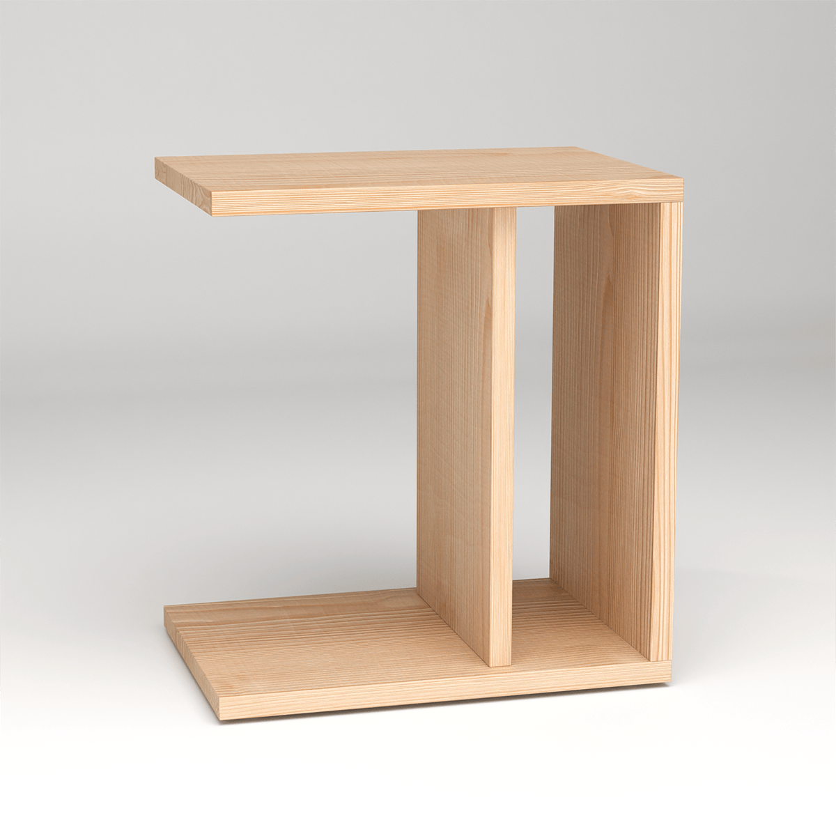 Minimalist solid pinewood Still bedside cabinet with handcrafted details and functional storage