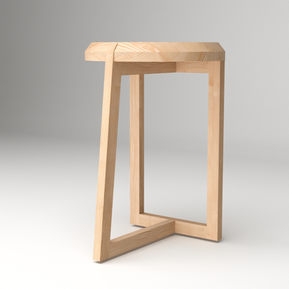 A Good Life minimalist wooden nesting tables side table with light natural wood finish