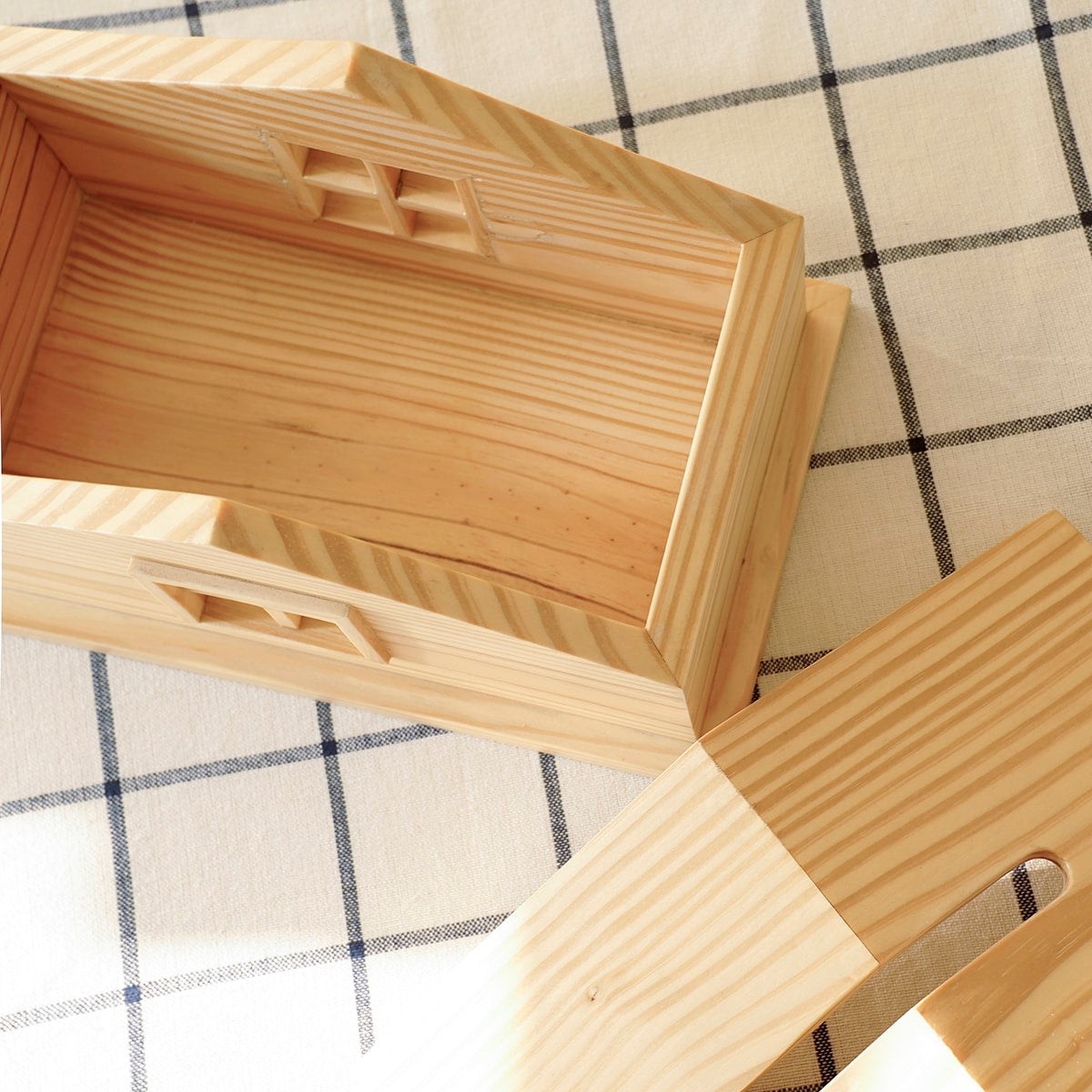 Cabin style tissue holder wooden house for Scandinavian bathroom organizer