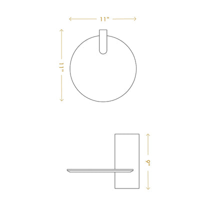 Nordic floating round bedside shelf bedroom in solid pine wood with Scandinavian charm for compact utility storage