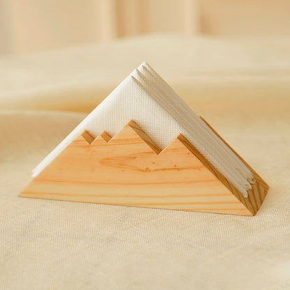 Nordic handmade pine wood napkin holder with minimalist design for elegant dining table decor by A Good Life