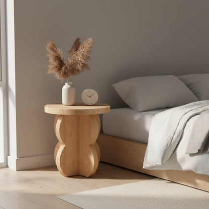 Nordic minimalist wood nightstand Hustle for bedroom in handcrafted solid pine with Scandinavian design by A Good Life