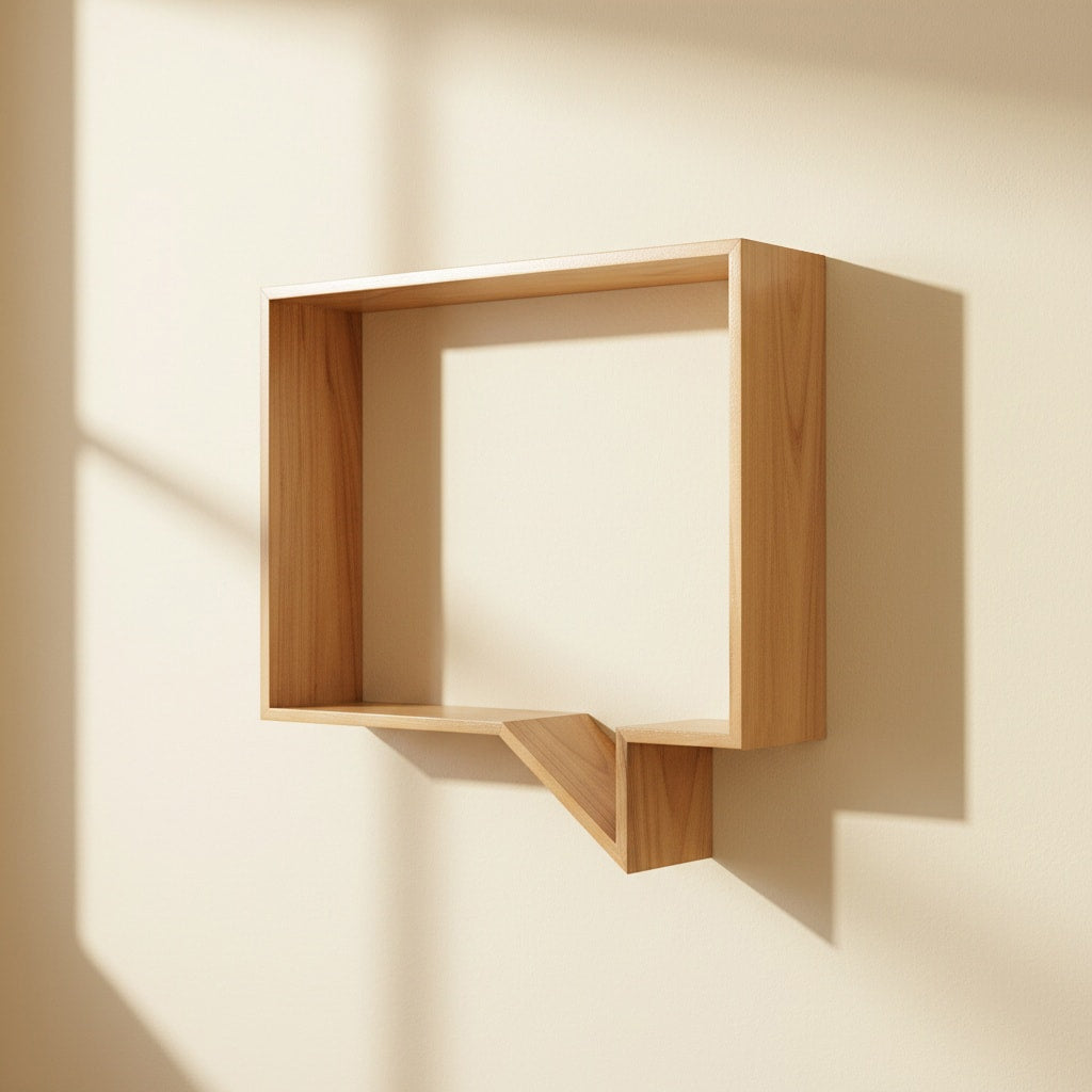 Nordic quote style wooden shelf wall decor in handcrafted Canadian pine for minimalist Scandinavian home by A Good Life