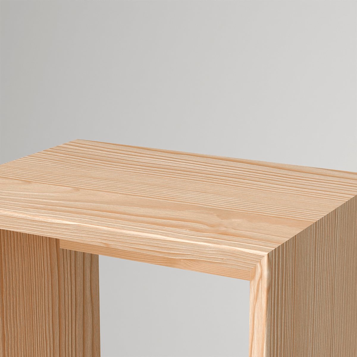 Nordic style pinewood display stand organizer with shelf for books and decorative accessories