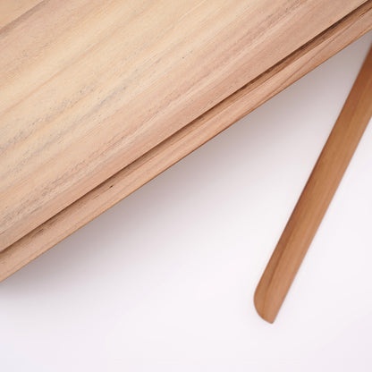 A Good Life pinewood ergonomic work desk laptop stand made of natural light wood with smooth finish