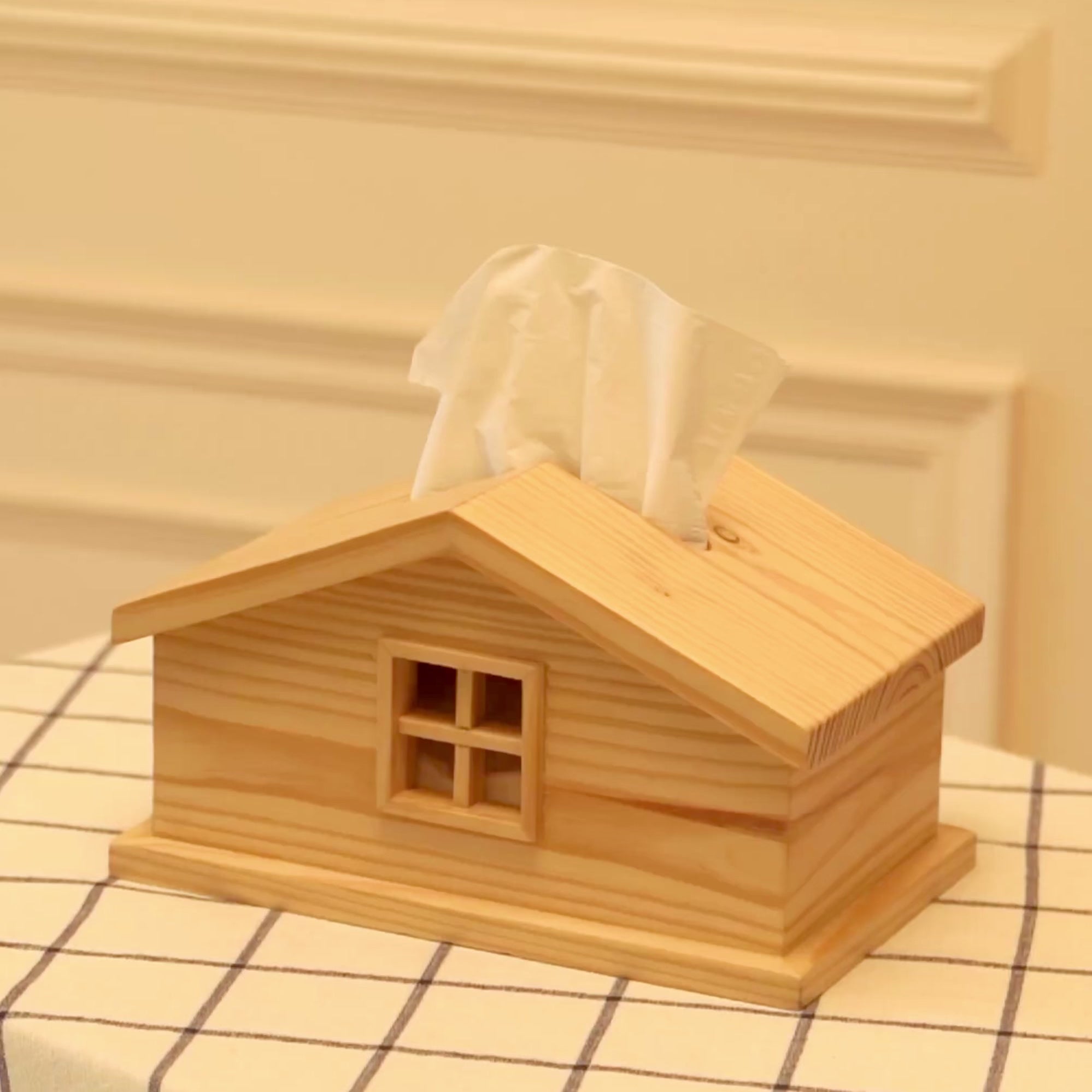 Nordic bathroom cabin tissue holder rack in handcrafted Canadian pine for Scandinavian minimalist home storage