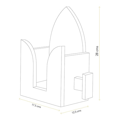 Scandinavian handcrafted iron holder stand - eco-friendly reclaimed pine wood storage