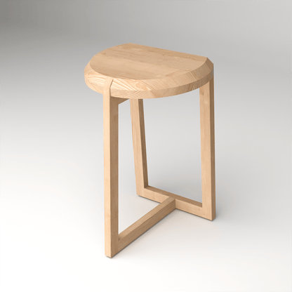 Scandinavian handcrafted nesting table set with smooth polished finish and rich wood grain