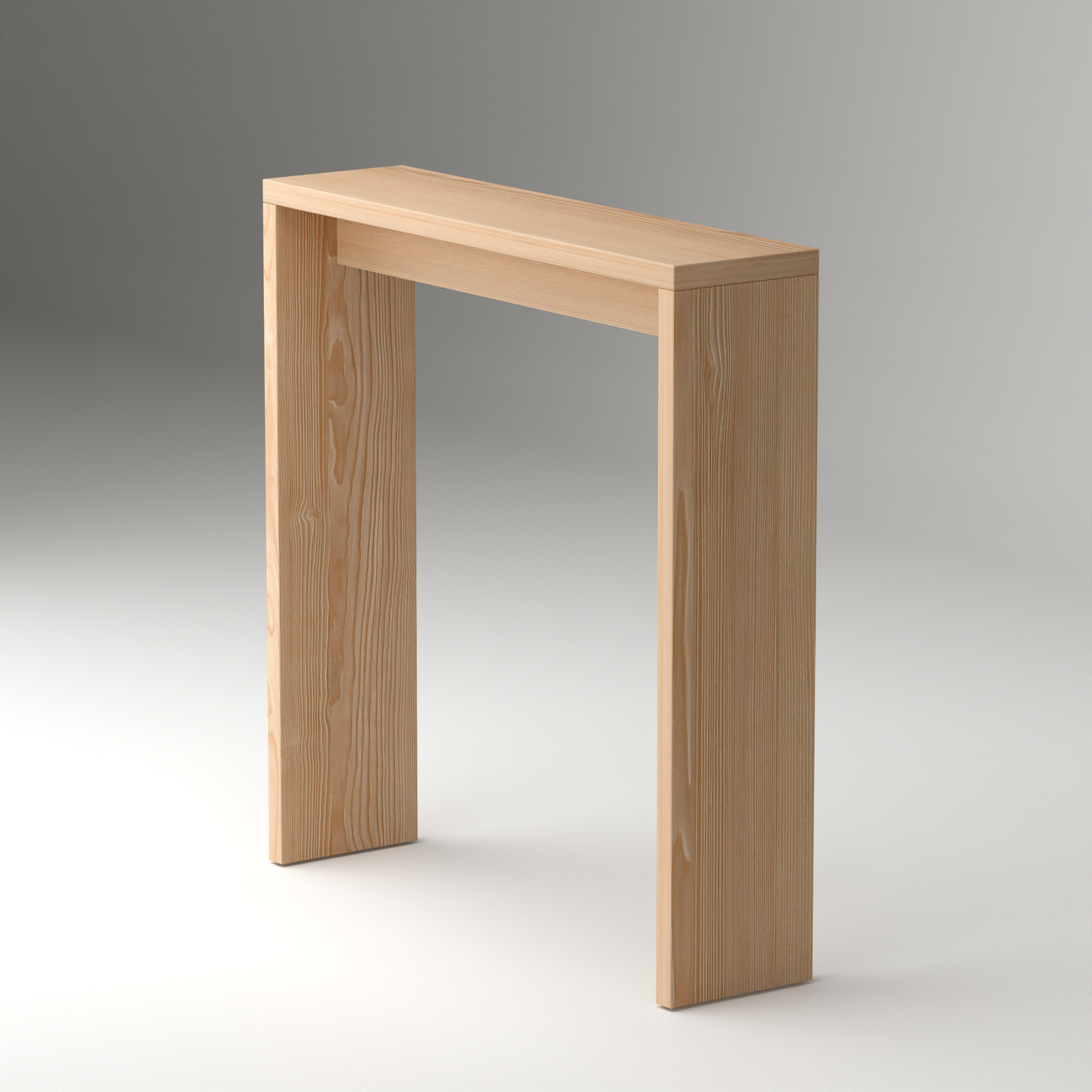 A Good Life solid wood narrow hallway table with natural wood finish and minimalist design