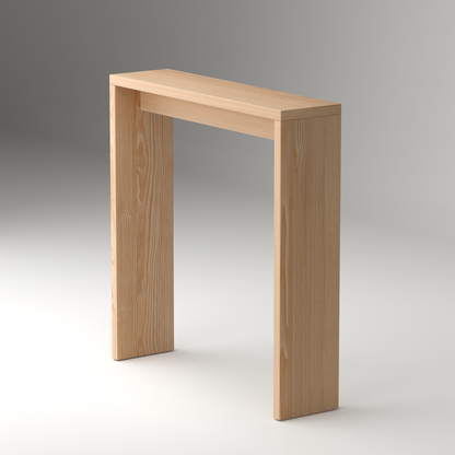 A Good Life solid wood narrow hallway table with natural wood finish and minimalist design