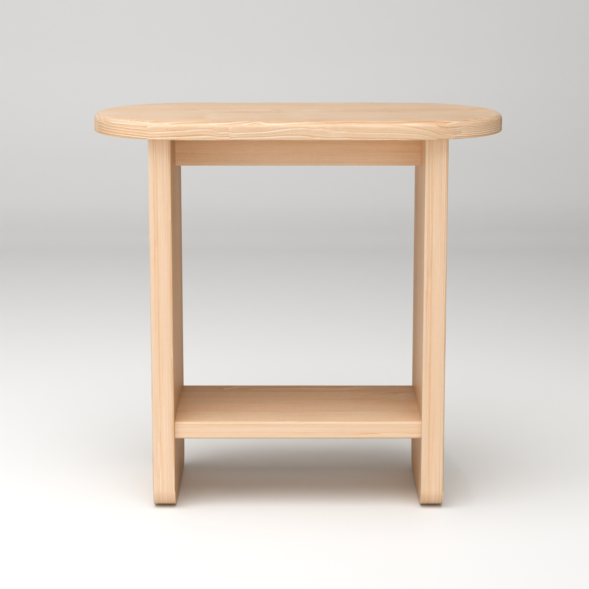 Solid pine wood nightstand - SOMA by A Good Life with natural finish and simple shelf design