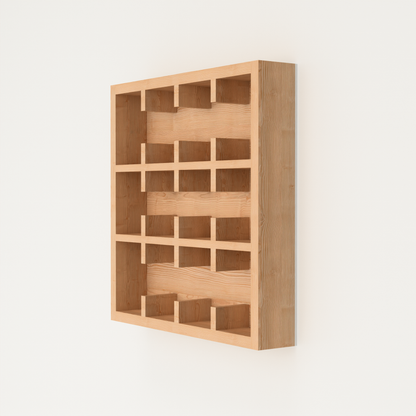 A Good Life minimalist wooden mug rack wall-mounted organizer with multiple compartments
