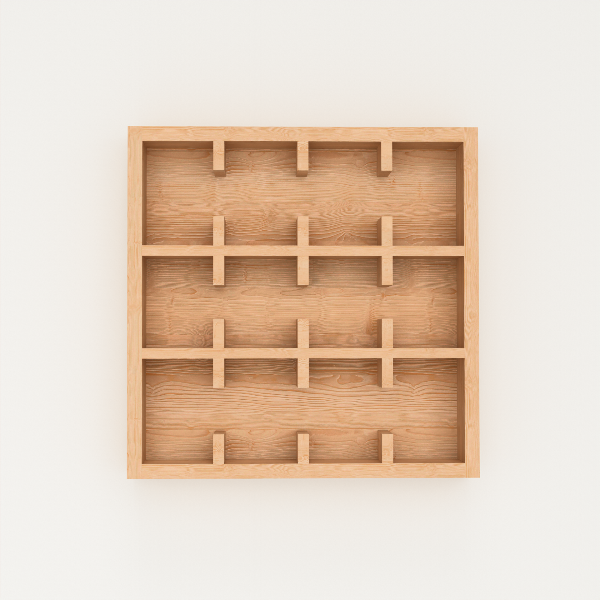 A Good Life minimalist wooden mug rack with a natural wood finish and multiple slots for mugs